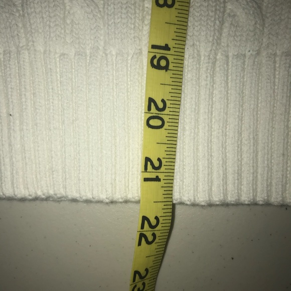 LANDS END WHITE SWEATER SZ LARGE 14 GIRLS - Picture 6 of 6